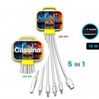 Napájecí USB kabel 5 v 1 s LED logem