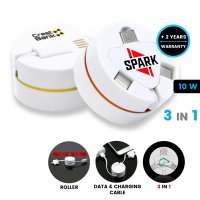 Datový a napájecí kabel 3 v 1 s navijákem