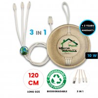 Napájecí USB kabel 3 v 1, z rozložitelného materiálu, v luxusní krabičce