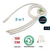 Napájecí USB kabel 3 v 1, z rozložitelného materiálu