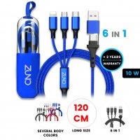 Nabíjecí USB kabel 6 v 1, v průhledné krabičce