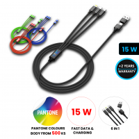 NABÍJECÍ A DATOVÝ USB-C (Type-C) USB KABEL 6 V 1