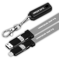 DATOVÝ A NABÍJECÍ 6 V 1 USB KABEL, VE ŠŇŮRCE NA KRK