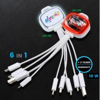 Krátký nabíjecí USB kabel 6 v 1