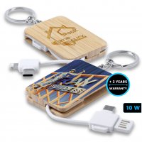 Nabíjecí USB kabel, přívěsek, bambus