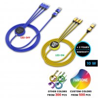 Dlouhý nabíjecí kabel 6 v 1, s LED logem