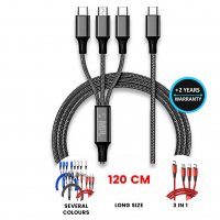 NABÍJECÍ USB KABEL 3 V 1, USB-C VSTUP