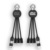 KRÁTKÝ NABÍJECÍ USB KABEL 6 V 1, S LED LOGEM