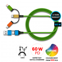 DATOVÝ A NABÍJECÍ USB KABEL 6 V 1