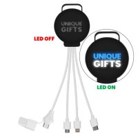 60W nabíjecí USB kabel 6 v 1 ZYRCLE, s CMYK + LED logem