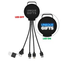 60W nabíjecí USB kabel 6 v 1 ZYRCLE, s CMYK + LED logem