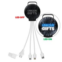 60W nabíjecí USB kabel 6 v 1 ZYRCLE, s CMYK + LED logem
