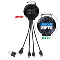 60W nabíjecí USB kabel 6 v 1 ZYRCLE, s CMYK + LED logem