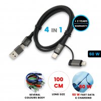 60W datový a nabíjecí USB kabel 4 v 1 NEXCORD