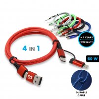 60W datový a nabíjecí USB kabel 4 v 1 NEXCORD