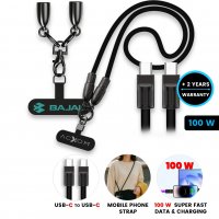 100W datový a nabíjecí kabel v lanyardu, USB-C => USB-C