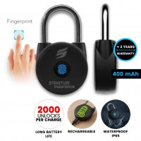 Visac&iacute; z&aacute;mek se zabezpečen&iacute;m otiskem prstu