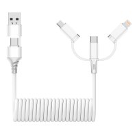 60W datový a nabíjecí USB kabel 6 v 1 SPIRAL