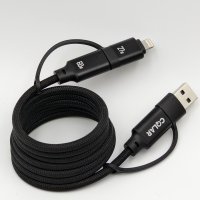 60W magnetický datový a nabíjecí USB kabel 4 v 1 GRAVICORD