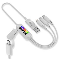 100W datov&yacute; a nab&iacute;jec&iacute; USB kabel 6 v 1 s velkou plochou pro logo
