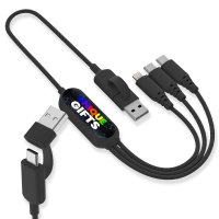 100W datov&yacute; a nab&iacute;jec&iacute; USB kabel 6 v 1 s velkou plochou pro logo