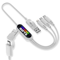 60W datov&yacute; a nab&iacute;jec&iacute; USB kabel 6 v 1 s velkou plochou pro logo