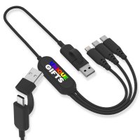 60W datov&yacute; a nab&iacute;jec&iacute; USB kabel 6 v 1 s velkou plochou pro logo