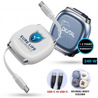 240 W - datov&yacute; a nab&iacute;jec&iacute; kabel, samonav&iacute;jec&iacute;, USB-C => USB-C
