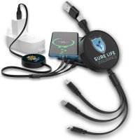 100 W - datov&yacute; a nab&iacute;jec&iacute; USB kabel 6 v 1 SpinX