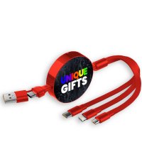 100 W - datov&yacute; a nab&iacute;jec&iacute; USB kabel 6 v 1 SpinX