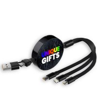 100 W - datov&yacute; a nab&iacute;jec&iacute; USB kabel 6 v 1 SpinX