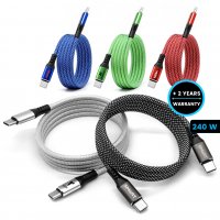 240W magnetick&yacute; rychlonab&iacute;jec&iacute; a datov&yacute; USB kabel USB-C => USB-C