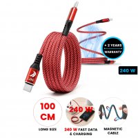240W magnetick&yacute; rychlonab&iacute;jec&iacute; a datov&yacute; USB kabel USB-C => USB-C