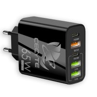 65W USB ADAPTÉR DO EU ZÁSUVKY, 2 × USB-C (TYPE-C) + USB-A