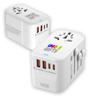 100W univerzální cestovní adaptér TRAVOLT, 2 × USB-A + 3 × USB-C