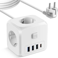 PD 35W cube multizásuvka ELECTROCUBE, s vypínačem a síťovým kabelem