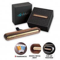 Elegantn&iacute; dřevěn&yacute; osvěžovač vzduchu do auta, sada 5 vůn&iacute;
