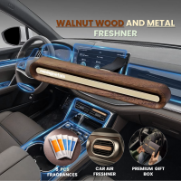 Elegantn&iacute; dřevěn&yacute; osvěžovač vzduchu do auta, sada 5 vůn&iacute;