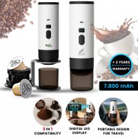 Přenosný mini kávovar HEATBREW na kapsle nebo mletou kávu
