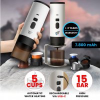 Přenosný mini kávovar HEATBREW na kapsle nebo mletou kávu