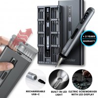 Prémiová sada s elektrickým aku šroubovákem ScrewPro X, včetně 48 bitů, s LED osvětlením