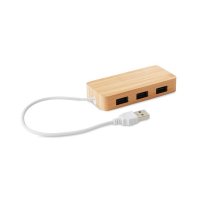 DŘEVĚNÝ USB 2.0 HUB SE 3 PORTY