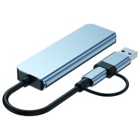 DATOVÝ A NAPÁJECÍ USB 3.0 HUB, USB-C + USB-A