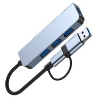 DATOVÝ A NAPÁJECÍ USB 3.0 HUB, USB-C + USB-A