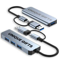 DATOVÝ A NAPÁJECÍ USB 3.0 HUB, USB-C + USB-A