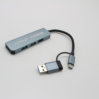 DATOVÝ A NAPÁJECÍ USB 3.0 HUB, USB-C + USB-A