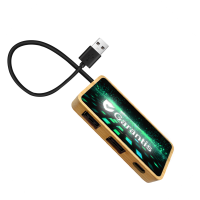 Datov&yacute; a nap&aacute;jec&iacute; USB hub s LED logem + CMYK