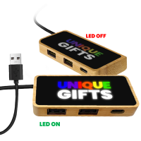Datov&yacute; a nap&aacute;jec&iacute; USB hub s LED logem + CMYK