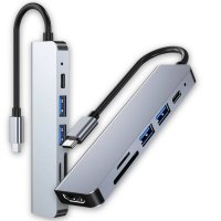 Datový a napájecí USB 3.0 hub NEXUS 6 v 1, s podporou PD 100 W