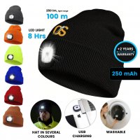 Zimní čepice s LED svítilnou